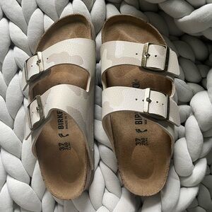 White Camo Birkenstocks